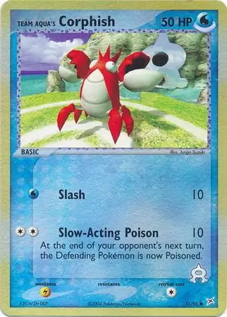 Team Magma v Aqua Team Aqua's Corphish #51/95 reverse holo